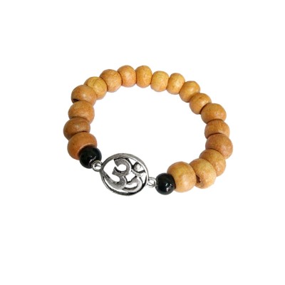 Mahadev Shiva Om Pine Wood Bracelet By Menjewell